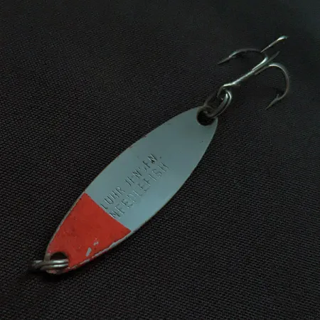 Luhr Jensen Needlefish 1, 2g, Bianco/Rosso UV, Ondulante da Traina #22809