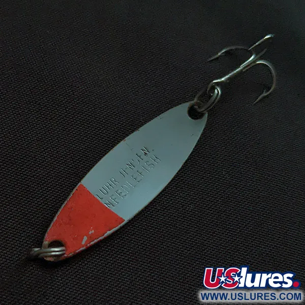 Luhr Jensen Needlefish 1, 2g, Bianco/Rosso UV, Ondulante da Traina #22809