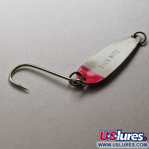 Dick Nite Spoons Dick Nite, 1g, bianco perla/rosso UV, Cucchiaino Ondulante #22811