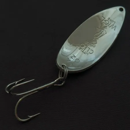 Seneca Little Cleo (Hula Girl), 21g, Nickel/Bianco/Blu Glow, Cucchiaino Ondulante #23040