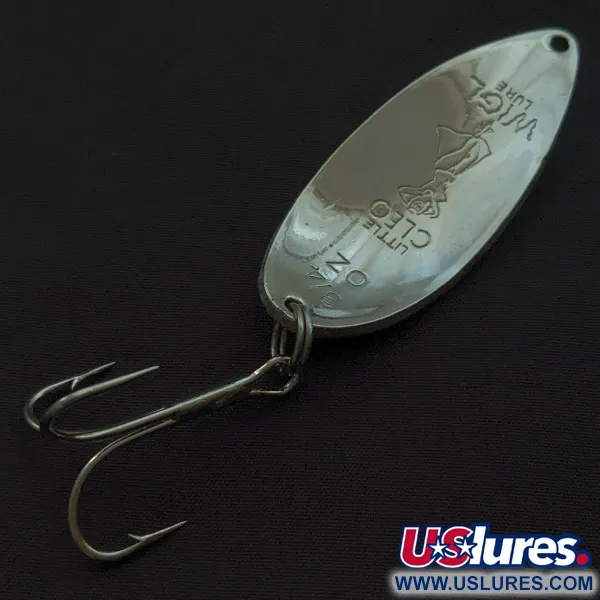 Seneca Little Cleo (Hula Girl), 21g, Nickel/Bianco/Blu Glow, Cucchiaino Ondulante #23040