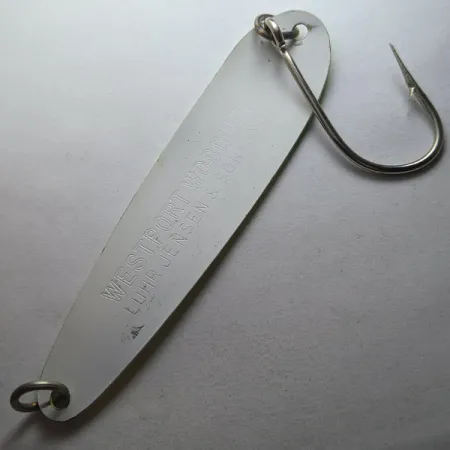 Luhr Jensen Westport Wobbler, 14g UV Giallo/Verde/Bianco, Ondulante #23257