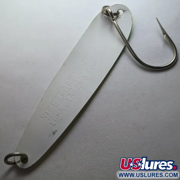 Luhr Jensen Westport Wobbler, 14g UV Giallo/Verde/Bianco, Ondulante #23257