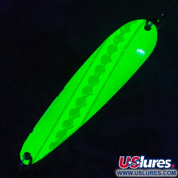 Luhr Jensen Westport Wobbler, 14g UV Giallo/Verde/Bianco, Ondulante #23257