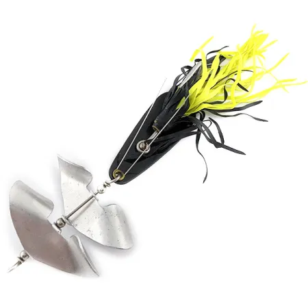 Strike King Timber King, 14g Nero/Giallo, Ondulante Antialga con Elica #23269