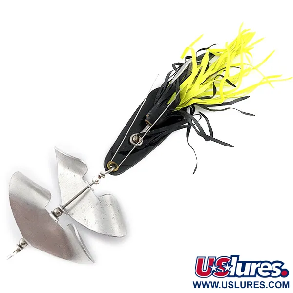 Strike King Timber King, 14g Nero/Giallo, Ondulante Antialga con Elica #23269