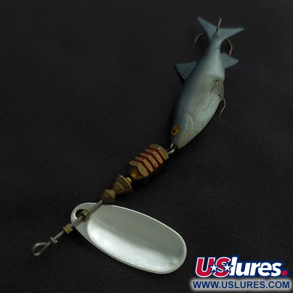 Mepps Aglia 2 Mino, 9g, Argento/Blu, Cucchiaino Rotante con Minnow #23310