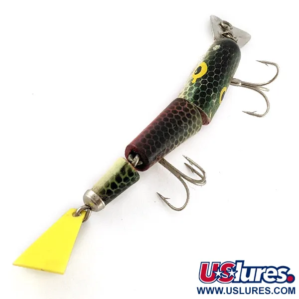 Bud Stewart Jointed Wood, 10g, Verde a scaglie, Esca Vintage #23311