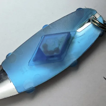 Johnson’s Rattlin’ Coho Sprite, 19g, Cromato e Blu, Cucchiaino Ondulante #23365