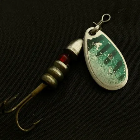 Shakespeare Jet, Argento e Verde, 4g, Cucchiaino Rotante #23505