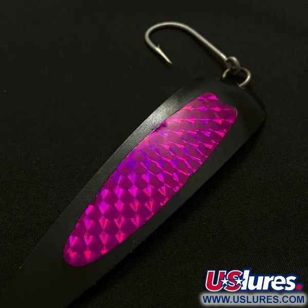 Luhr Jensen Flutter Spoon 38, 10g, Nero e Rosa, Ondulante #23686