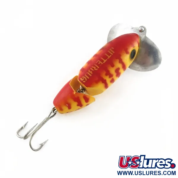 Fred Arbogast Jitterbug Jointed, 10g, Giallo Tiger, Esca Topwater #23752