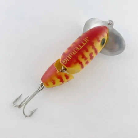 Fred Arbogast Jitterbug Jointed, 10g, Giallo Tiger, Esca Topwater #23752