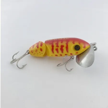 Fred Arbogast Jitterbug Jointed, 10g, Giallo Tiger, Esca Topwater #23752
