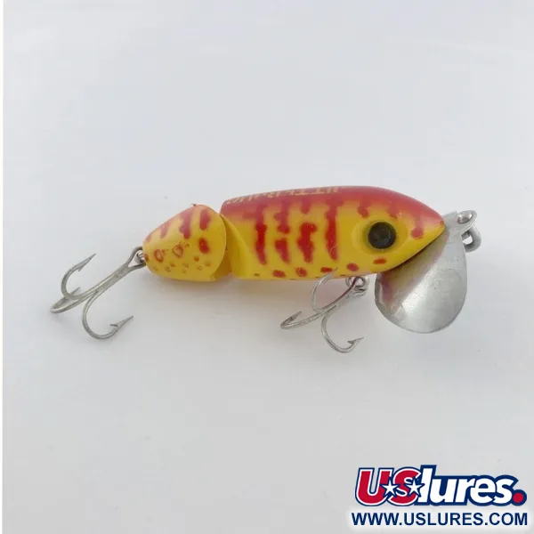 Fred Arbogast Jitterbug Jointed, 10g, Giallo Tiger, Esca Topwater #23752