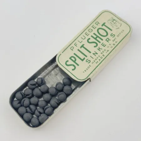 Pflueger Split Shot Sinkers, Piombi Spaccati Vintage #23834