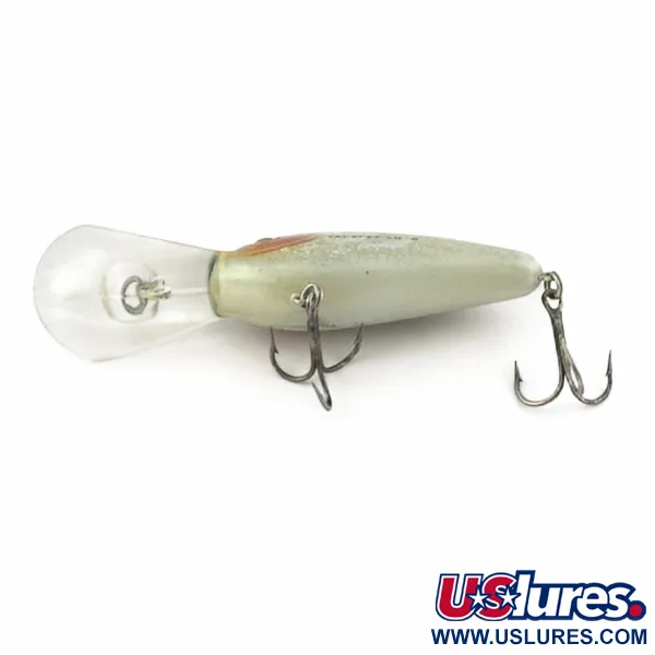 Bomber Fat Free Shad Bill Dance, 14g, Pearl Silver, Crankbait Deep Diver #23836