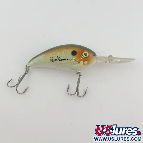 Bomber Fat Free Shad Bill Dance, 14g, Pearl Silver, Crankbait Deep Diver #23836