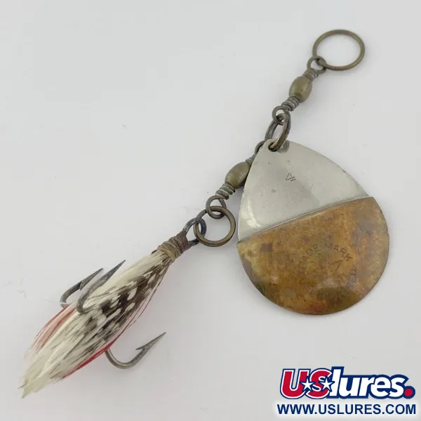 W.T. J. Lowe Lowe's Star Colorado Spinner 4 №5823 (1890S), Nichel/Ottone, 7g, Cucchiaino Rotante #23847