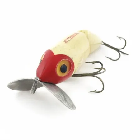 Fred Arbogast Jitterbug Jointed, 14g Testa Rossa, Esca Topwater #23869