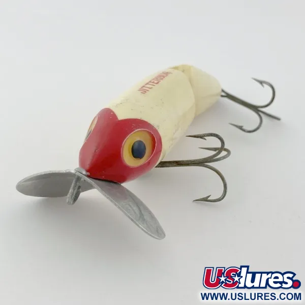 Fred Arbogast Jitterbug Jointed, 14g Testa Rossa, Esca Topwater #23869