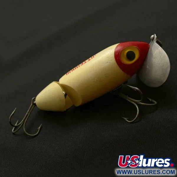 Fred Arbogast Jitterbug Jointed, 14g Testa Rossa, Esca Topwater #23869
