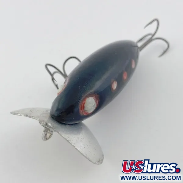 Fred Arbogast Jitterbug Early Bug Eye, 1/2oz Nero, Esca Topwater #23870