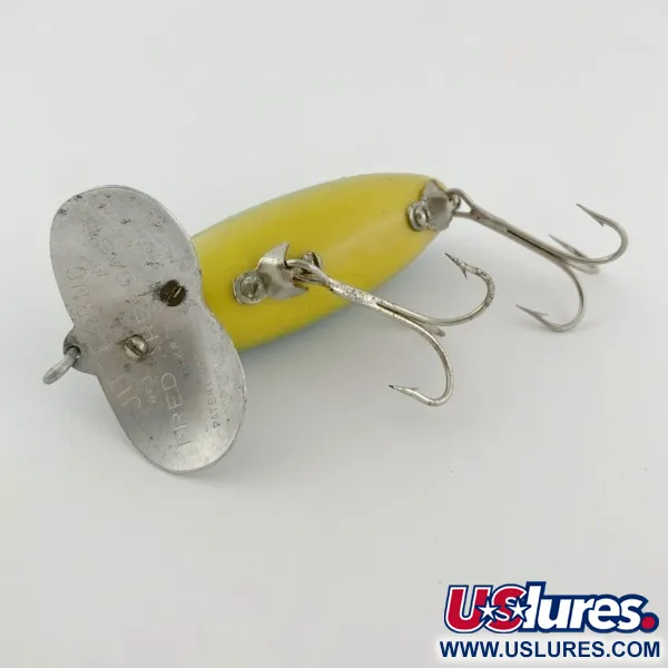 Fred Arbogast Jitterbug Early Bug Eye, 14g, Green Tiger, Esca Topwater #23902