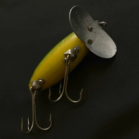 Fred Arbogast Jitterbug Early Bug Eye, 14g, Green Tiger, Esca Topwater #23902