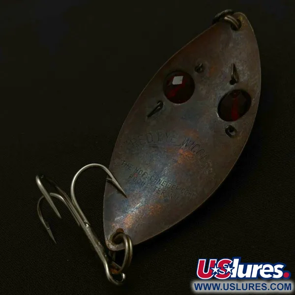 Hofschneider Red Eye Wiggler, 25g bronzo, cucchiaino ondulante #23913