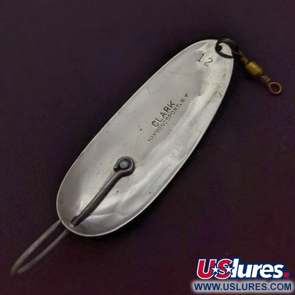 Clark Specialty Corp Hammondsport NY, Argento, 17g, Cucchiaino Ondulante #24019