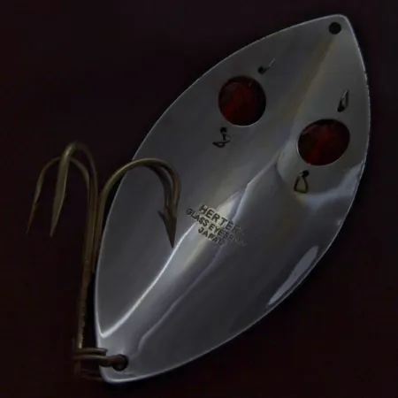 Herter's Glass Eye Spoon, 60g nichel/occhi rossi, ondulante vintage #24036