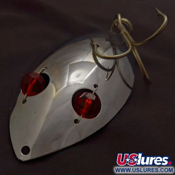 Herter's Glass Eye Spoon, 60g nichel/occhi rossi, ondulante vintage #24036