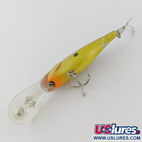 Rebel Double Deep Shad, 5g, Marrone/Giallo, Crankbait Deep Diver #24155