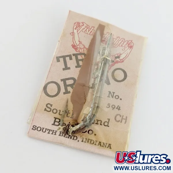 South Bend Trix-Oreno 594, argento/rosso 2g, ondulante per canna da mosca #24177