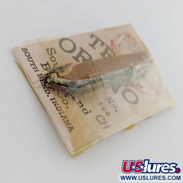 South Bend Trix-Oreno 594, argento/rosso 2g, ondulante per canna da mosca #24177