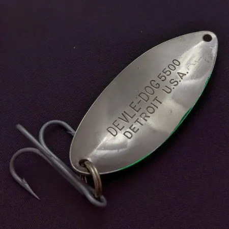 Eppinger Dardevle Devle Dog, 21 g Nichel/Verde, Cucchiaino Ondulante #24199