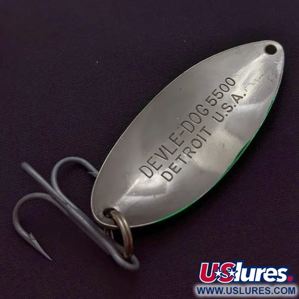 Eppinger Dardevle Devle Dog, 21 g Nichel/Verde, Cucchiaino Ondulante #24199