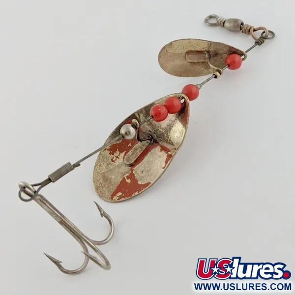 Weller June-Bug, 8g argento/oro, cucchiaino rotante vintage #24206