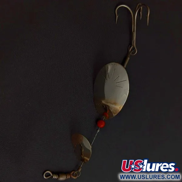 Weller June-Bug, 8g argento/oro, cucchiaino rotante vintage #24206