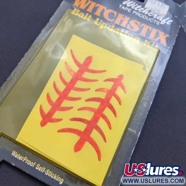 Witchcraft Witchstix Bait Update Kit, Olografico Rosso Impermeabile, Adesivi per Esche #24256