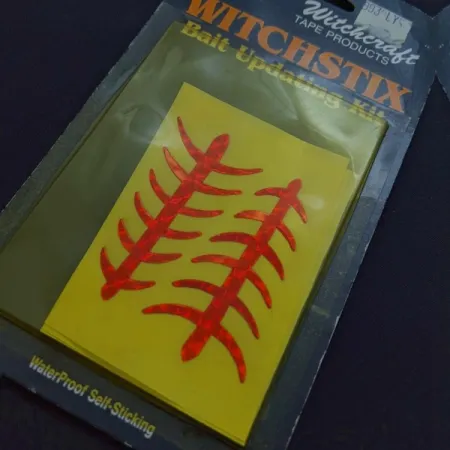 Witchcraft Witchstix Bait Update Kit, Olografico Rosso Impermeabile, Adesivi per Esche #24256