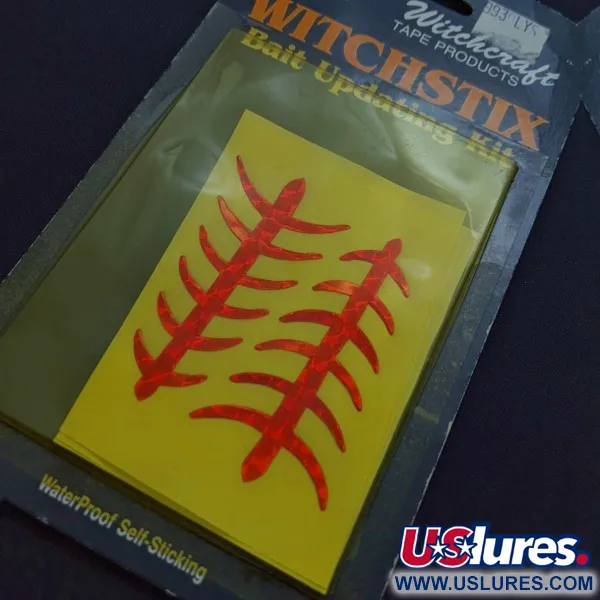 Witchcraft Witchstix Bait Update Kit, Olografico Rosso Impermeabile, Adesivi per Esche #24256