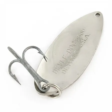 Eppinger Dardevle Devle Dog 5500 Detroit (anni '80), 21g Nichel, Ondulante #24271