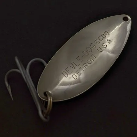 Eppinger Dardevle Devle Dog 5500 Detroit (anni '80), 21g Nichel, Ondulante #24271