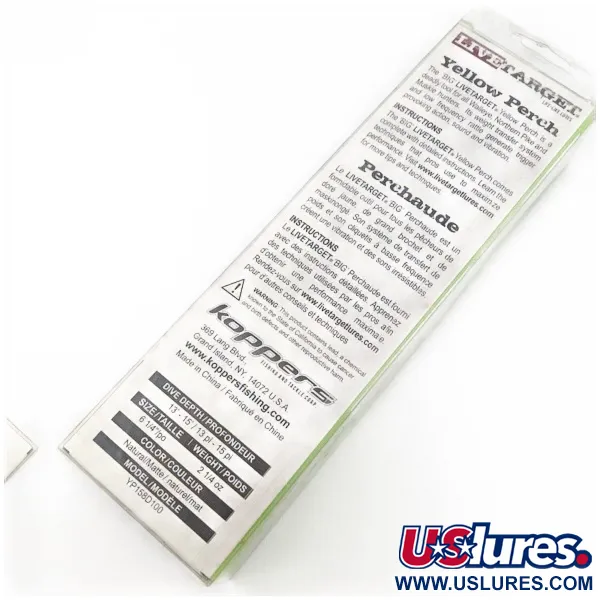 LiveTarget Yellow Perch 16, 90g, Yellow Perch, Artificiale Deep Diver #24273