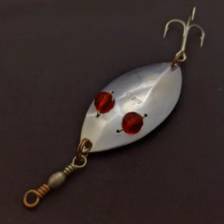 Gibbs Ruby Eye Wiggler, 25g Argento/Rosso, Cucchiaino Ondulante #24277