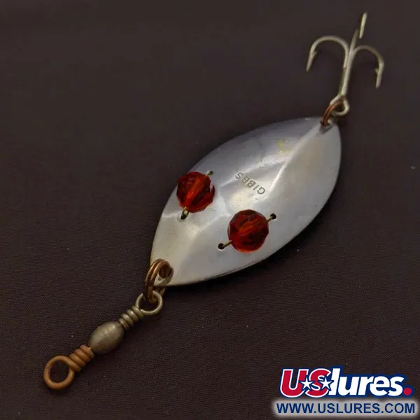 Gibbs Ruby Eye Wiggler, 25g Argento/Rosso, Cucchiaino Ondulante #24277