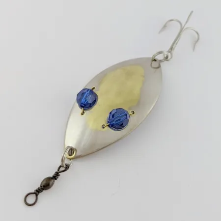 Hofschneider Red Eye Wiggler, 25g Argento/Ottone, Cucchiaino Ondulante #24287