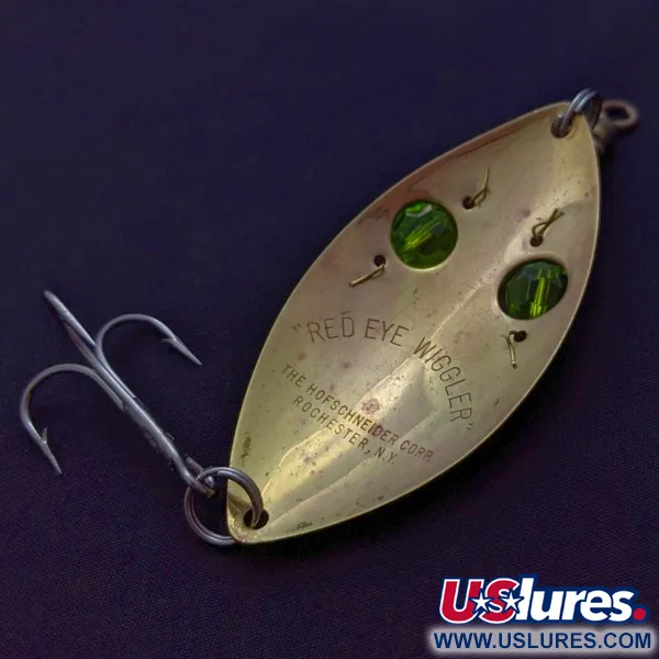 Hofschneider Red Eye Wiggler, Oro/Verde 25g, Ondulante #24288